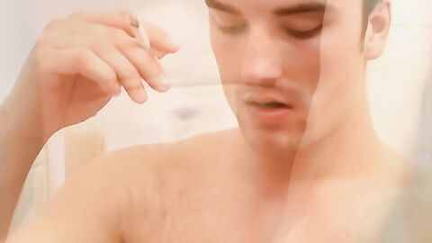 Passionate dick jacking and chainsmoking in the tub by gorgeous Marek