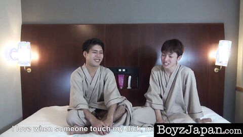 BoyzJapan.com - Sexy Asian guy sucks cock before anal fucking lover