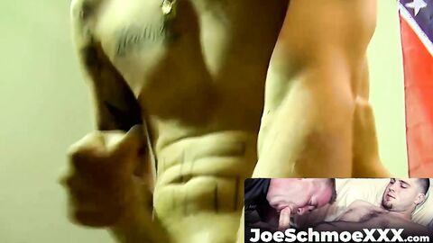 JoeSchmoeXXX.com - Hung straight dude gets his thick meat deeply throated