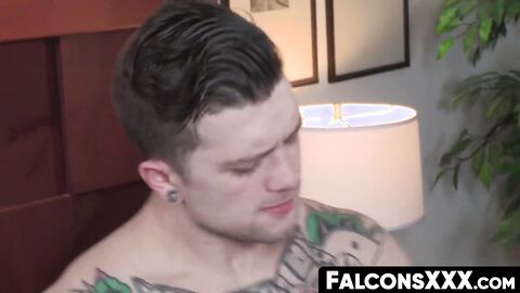 FalconsXXX.com - Horny and stunning gay lovers lust for a raw anal drilling session