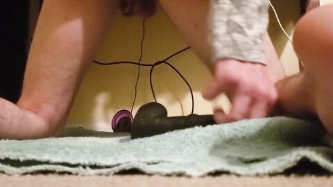 First Time Anal Play with my Bumblehooves Bad Dragon Toy