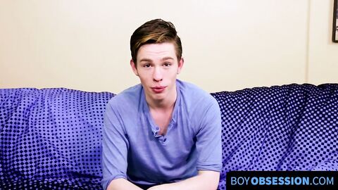 BoyObsession.com - Nico Michaelson's adorable twink guy wanking it off hard