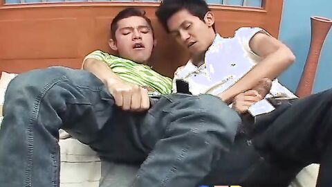 Latin twinks with big fat dicks enjoying a good sex session