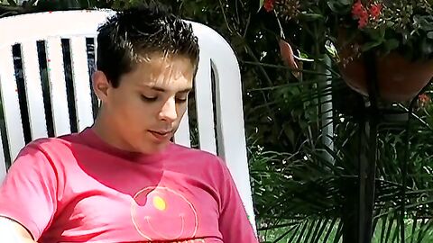 Young Mathiew oozed creamy cum after jacking his fat cock