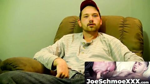 JoeSchmoeXXX.com - Amateur Joe's asshole gets spread wide by a huge hard cock