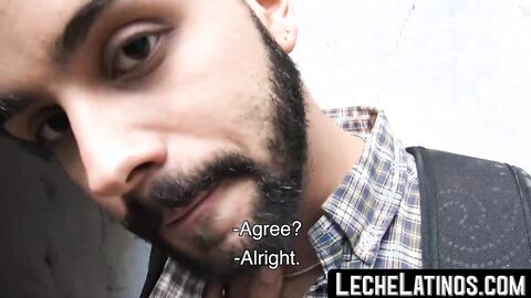 LecheLatinos.com - Handsome hairy Latino barebacked and facialized for cash in a nast