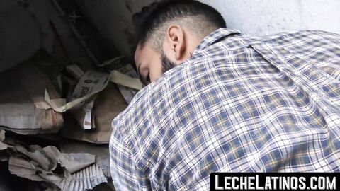 LecheLatinos.com - Handsome hairy Latino barebacked and facialized for cash in a nast