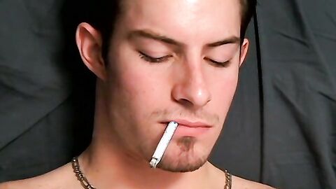 Hot Mike Roberts jerks and bursts steamy cum after his workout session