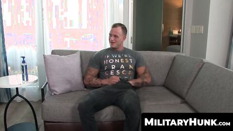 MilitaryHunk.com - Zack Matthews works his big and hard dick vigorously with intense