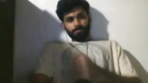 Big-Cock Indian Guy Jerks Off on Webcam