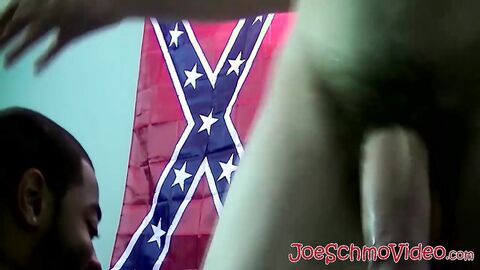Amateur black homosexual swallows big white dick like a pro