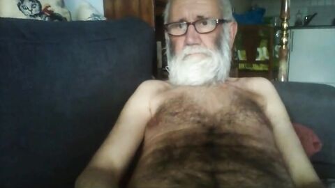 Grandpa Stroking on Webcam