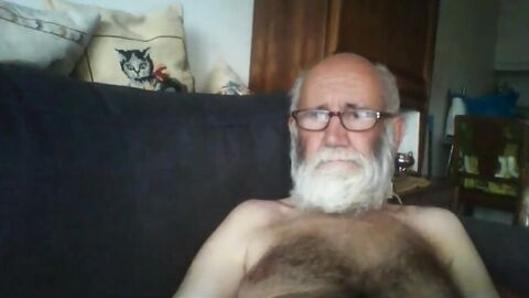 Grandpa Stroking on Webcam