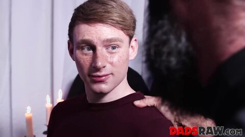 Young Eric Charming participates in the wild ritual of oral pleasure