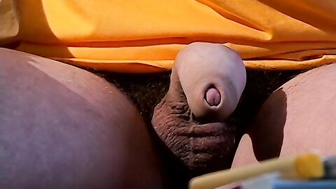 Smoking and uncut cock  stroking by young Stone Solo session