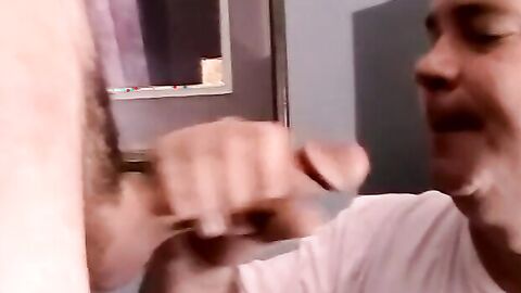Young guys have their cocks sucked by their older lover