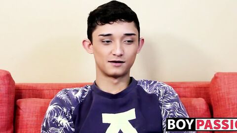 Twink shows off his ass and cock and masturbates