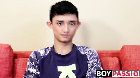 Twink shows off his ass and cock and masturbates