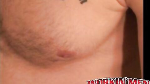 Slender amateur jizzes in his hand after solo masturbation