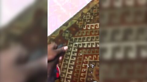 Black Amateur Strokes His Big Uncut Cock