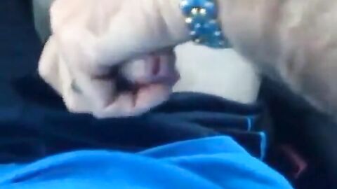 Married Daddy Gets a Helping Hand in the Car