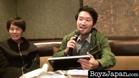 BoyzJapan.com - Asian homosexuals karaoke turns into anal foursome
