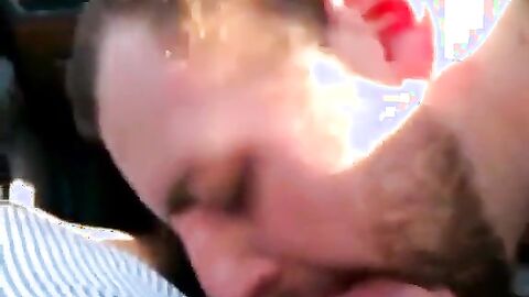 Big Cock Blowjob in a Car on a Rooftop Parking Garage