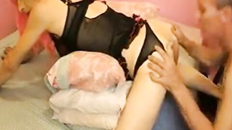Pink-Haired Crossdresser Takes a Huge Cock Bareback