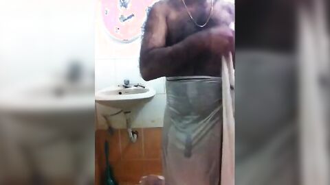 Big-Cock Indian Daddy Showers His Huge Man Meat