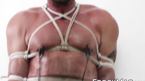 Bondage Bobby Ryker groaned in a hardcore torment and blowjob session with dominant D