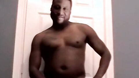 Amateur black dude masturbates and cums in mature gays mouth