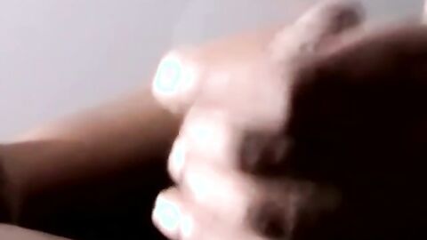 Amateur black dude masturbates and cums in mature gays mouth