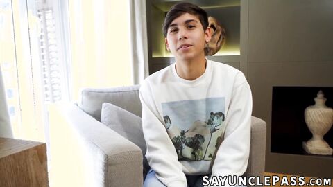 Twink Calm got his tight ass barebacked deep and hard by Jax Thirio
