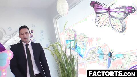 FactorTS.com - Tempting shemale takes it in the ass and receives a cumshot