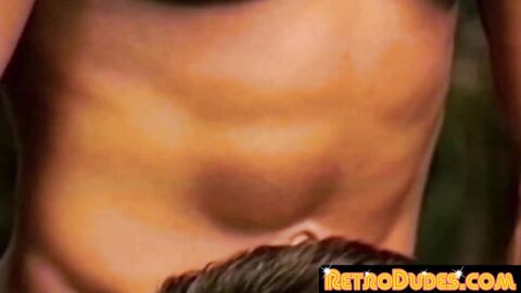 RetroDudes.com - Vintage cock suckers enjoy steamy bareback sex with cumshot