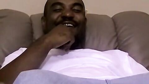 JoeSchmoeXXX.com - Hot black stud KG strokes his thick cock in his solo cam show