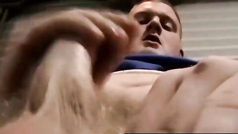 JoeSchmoeXXX.com - Chubby dude Chez blasts his hot cum all over a dude's eager face