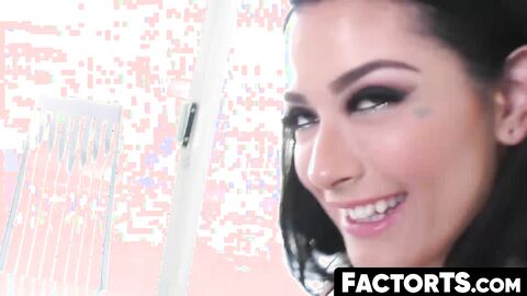 FactorTS.com - Tattooed cutie fucked hard and fast by seductive shemale