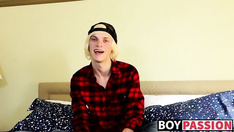 Thick twink cock ends up getting attention after interview
