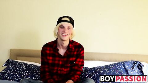 Thick twink cock ends up getting attention after interview