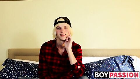 Thick twink cock ends up getting attention after interview