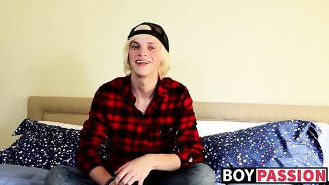 Thick twink cock ends up getting attention after interview
