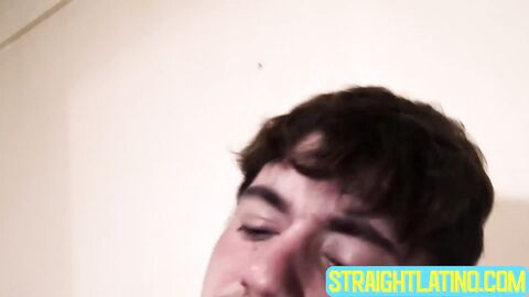 Beautiful boy Esteban sucks my uncut cock and eats my sticky load of cum