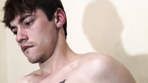 Beautiful boy Esteban sucks my uncut cock and eats my sticky load of cum