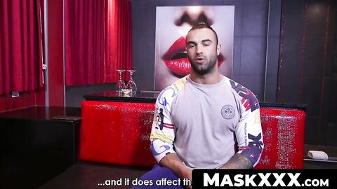 MaskXXX.com - Calving's ripped inked physique shines during masturbation
