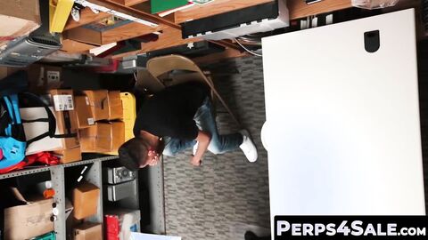 Horny Security Guards Ass Bangs a Sweet Skinny Thief