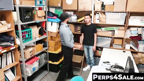 Horny Security Guards Ass Bangs a Sweet Skinny Thief