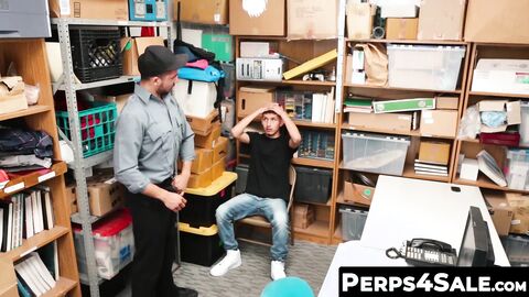 Horny Security Guards Ass Bangs a Sweet Skinny Thief