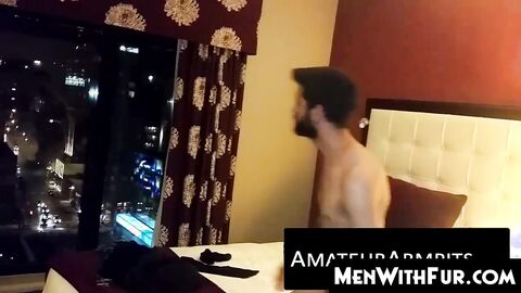 MenWithFur.com - Big-dicked hairy guy loves jerking his rock hard dick