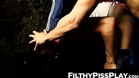 FilthyPissPlay.com - Kinky studs love pissing fetish orgy after juicy ass rimming ses